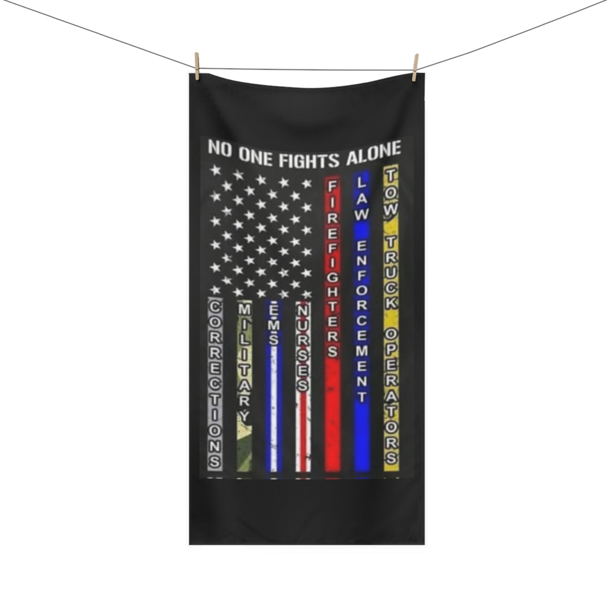 No One Fights Alone Mink-Cotton  Beach Towel