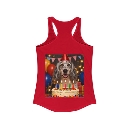 Birthday Buddy English Setter Women's Racerback Tank