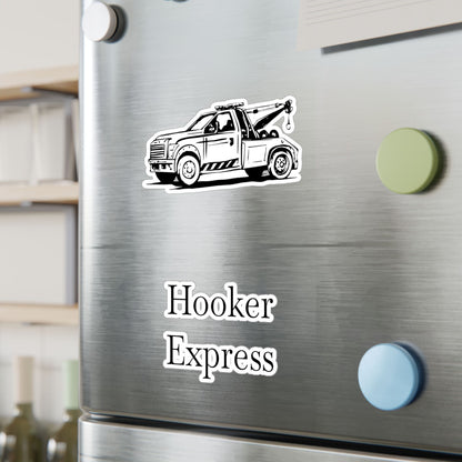 H**ker Express Wheel Lift Tow Truck Vinyl Decal