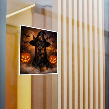 Witch Hat Pack Doberman Vinyl Decal