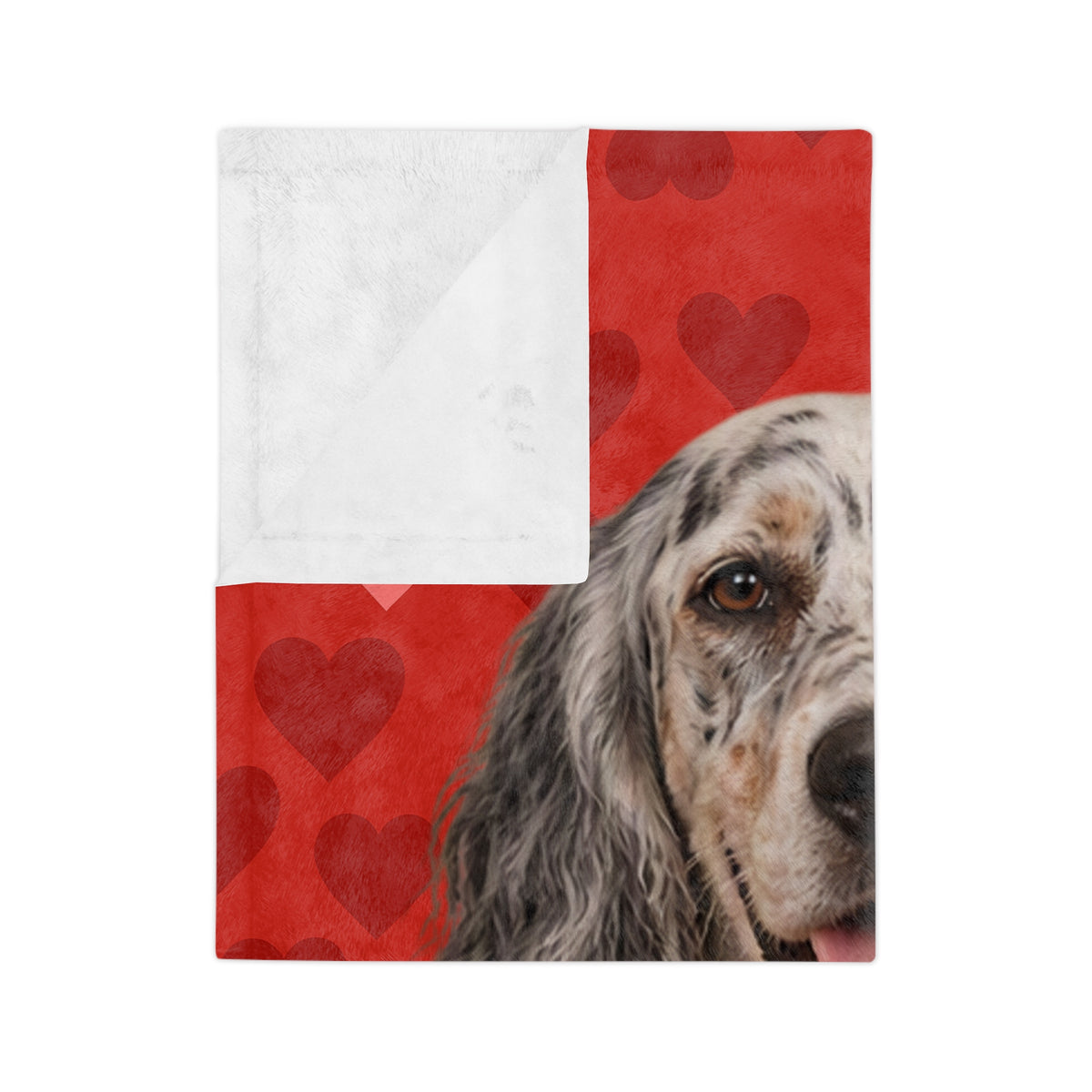 Cupid's Companion English Setter Velveteen Microfiber Blanket