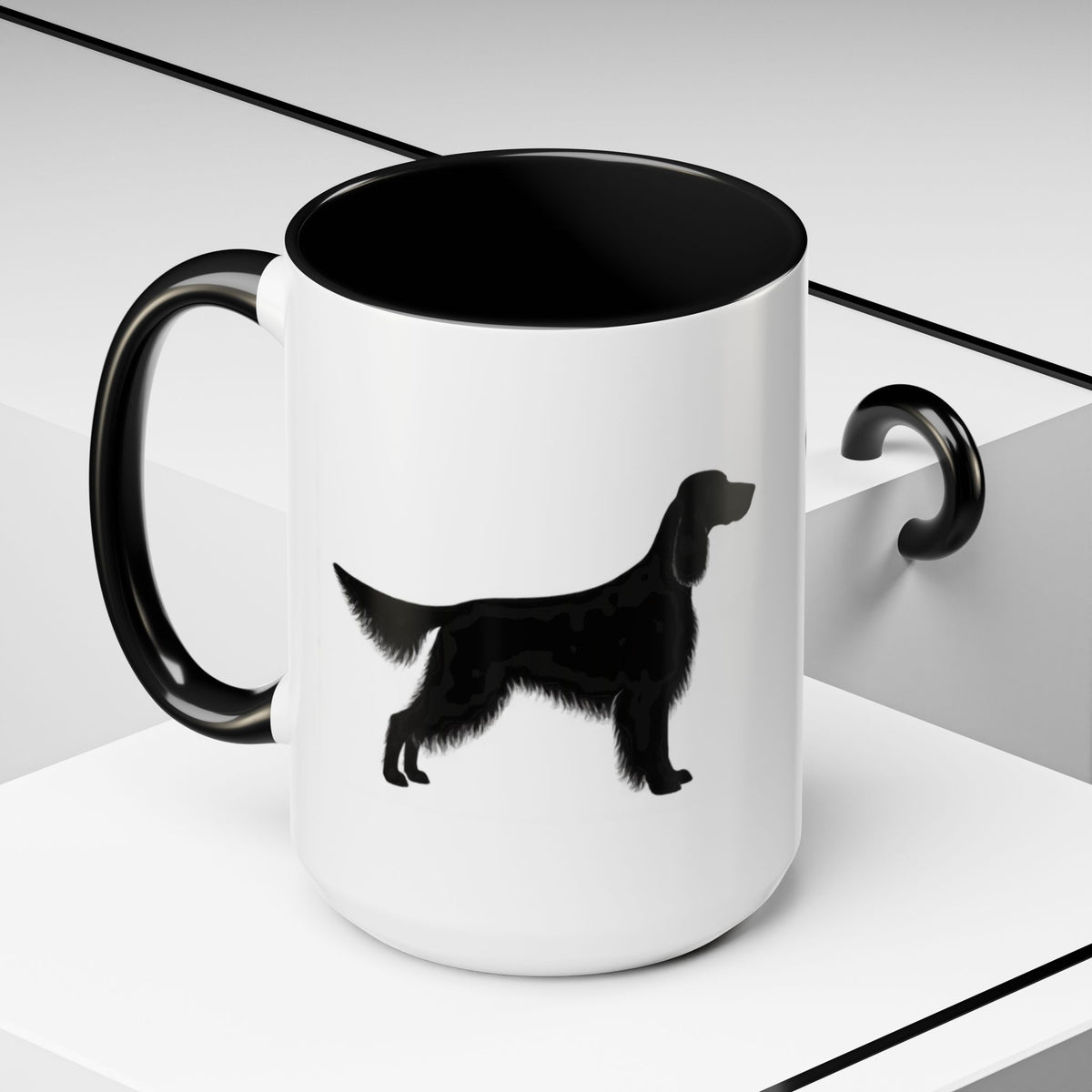 English Setter Silhouette 2-Tone Coffee Mug