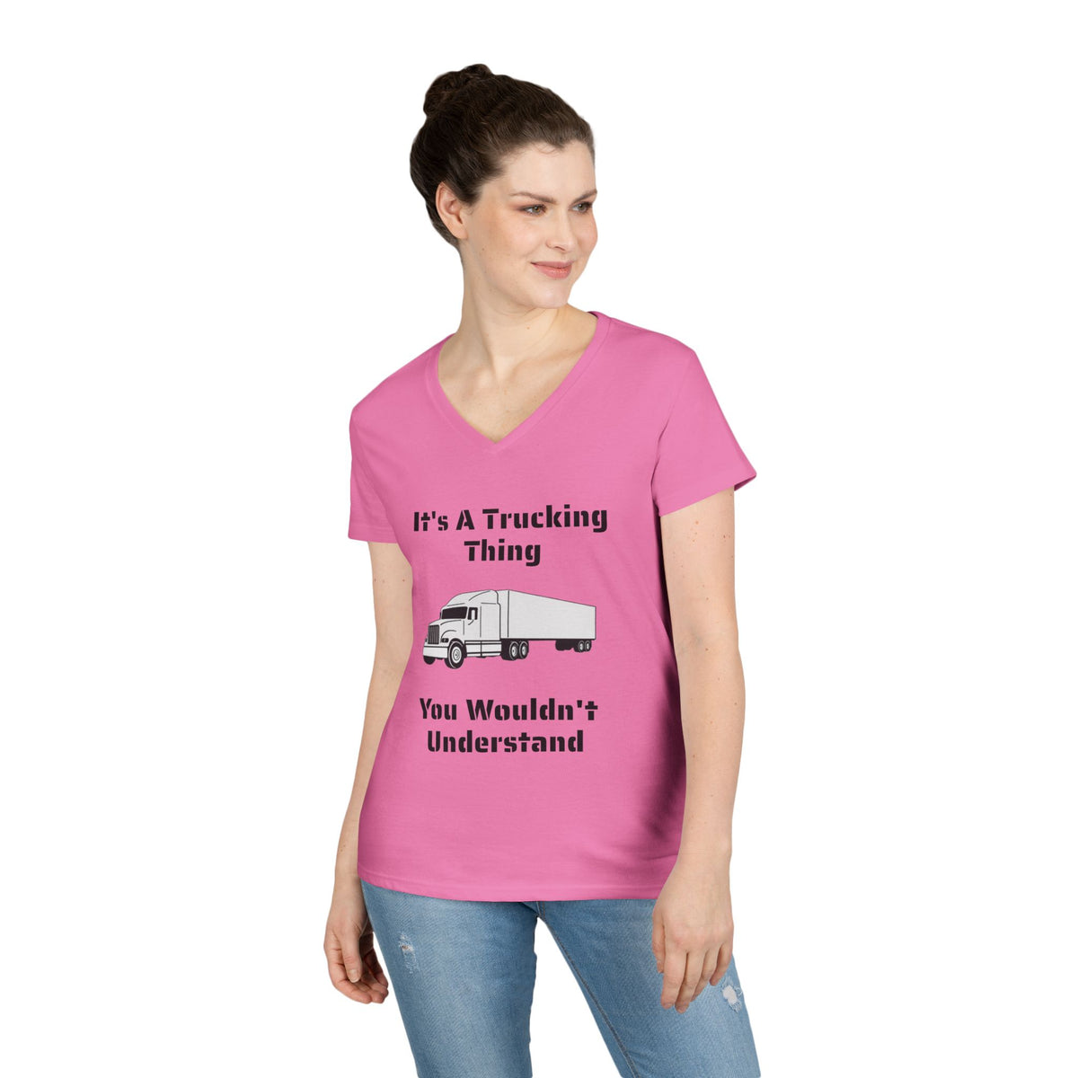 Trucking Thing Women's V-Neck Tee