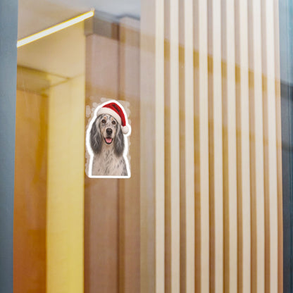 Santa Paws English Setter Vinyl Decal