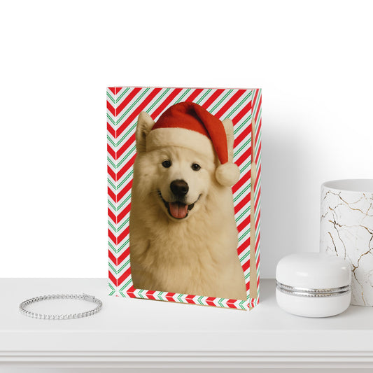 Santa Paws Samoyed Acrylic Photo Block