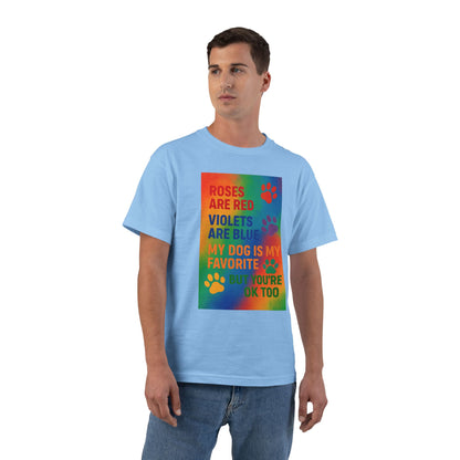Roses Are Red Dog Men's Short-Sleeve Crewneck Tee