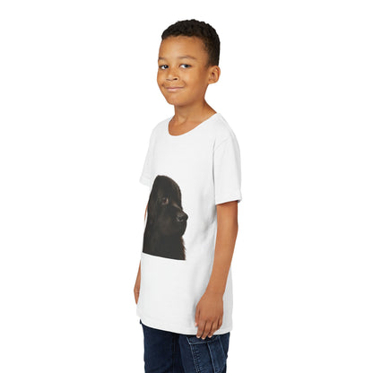 Newfie Head Youth Unisex Short Sleeve Crewneck Tee