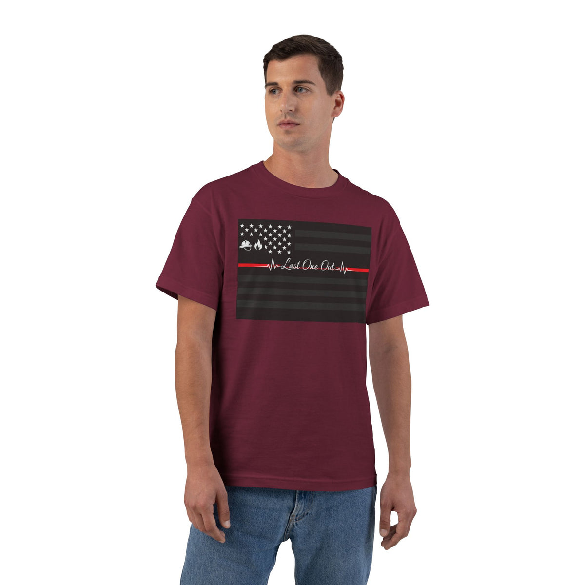 Thin Red Line Men's Short-Sleeve Crewneck Tee