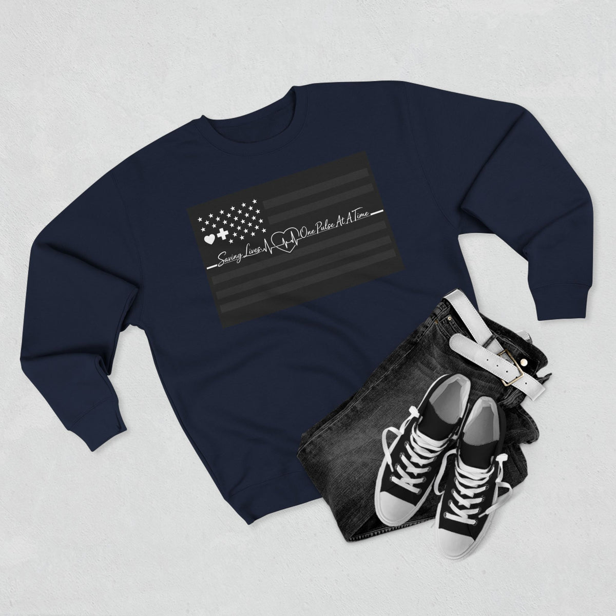 Thin White Line Unisex Crewneck Sweatshirt