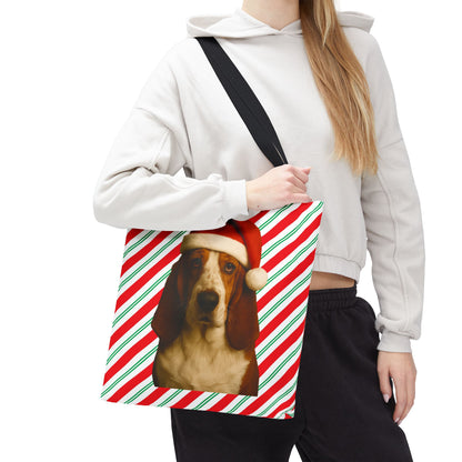Santa Paws Basset Tote Bag