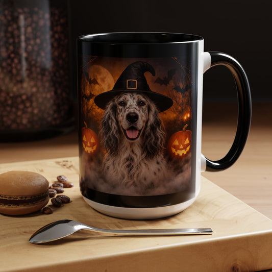 Witch Hat Pack English Setter 2-Tone Coffee Mug