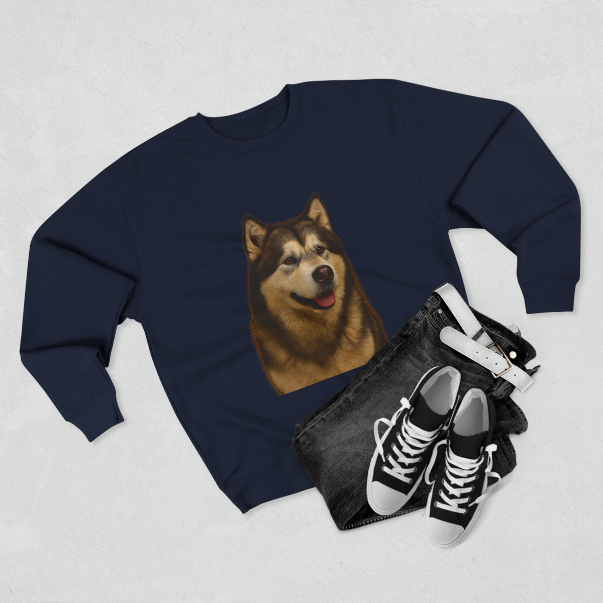 Malamute Head Unisex Crewneck Sweatshirt
