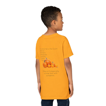 Fall In The South Youth Unisex Short Sleeve Crewneck Tee