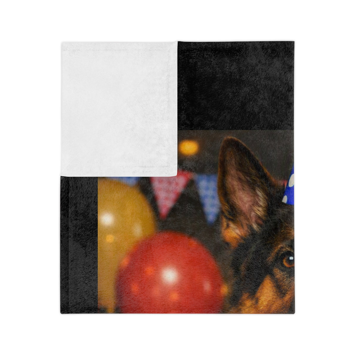 Birthday Buddy German Shepherd Velveteen Microfiber Blanket
