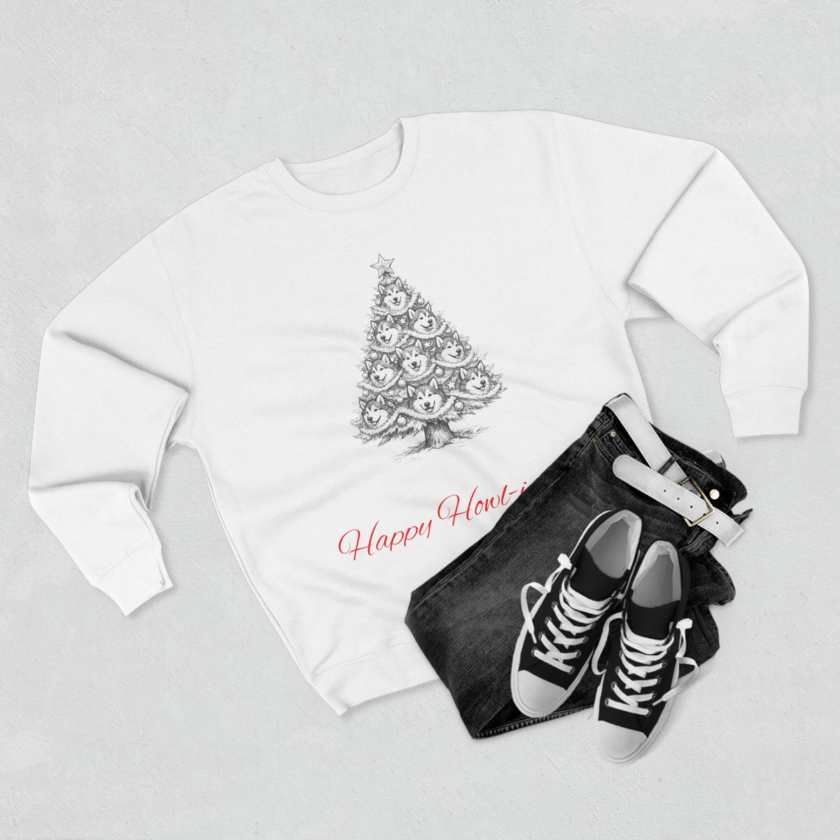 Happy Howl-idays Unisex Crewneck Sweatshirt