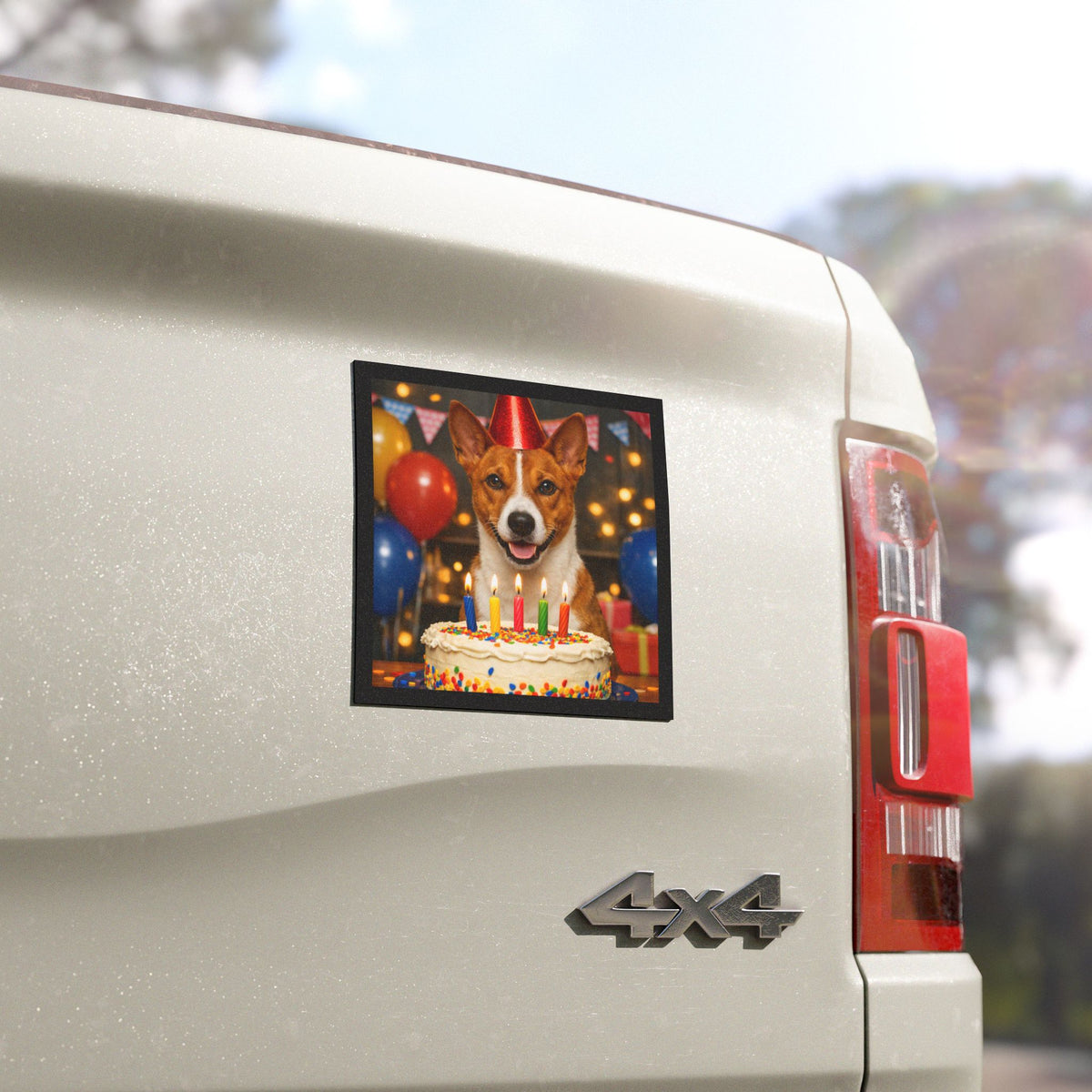 Birthday Buddy Basenji Indoor/Outdoor Magnet