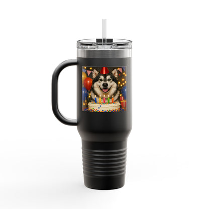 Birthday Buddy Malamute Insulated Travel Mug