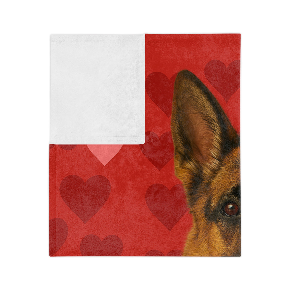 Cupid's Companion German Shepherd Velveteen Microfiber Blanket