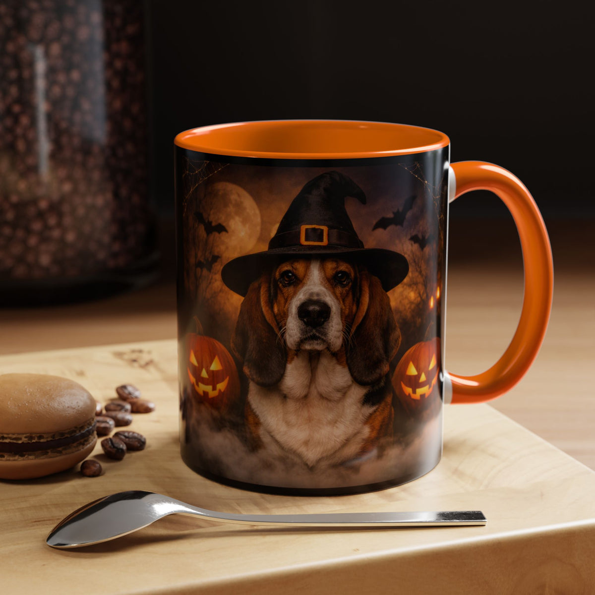 Witch Hat Pack Basset 2-Tone Coffee Mug