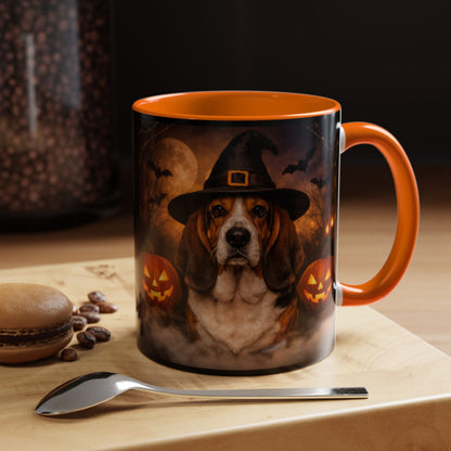 Witch Hat Pack Basset 2-Tone Coffee Mug
