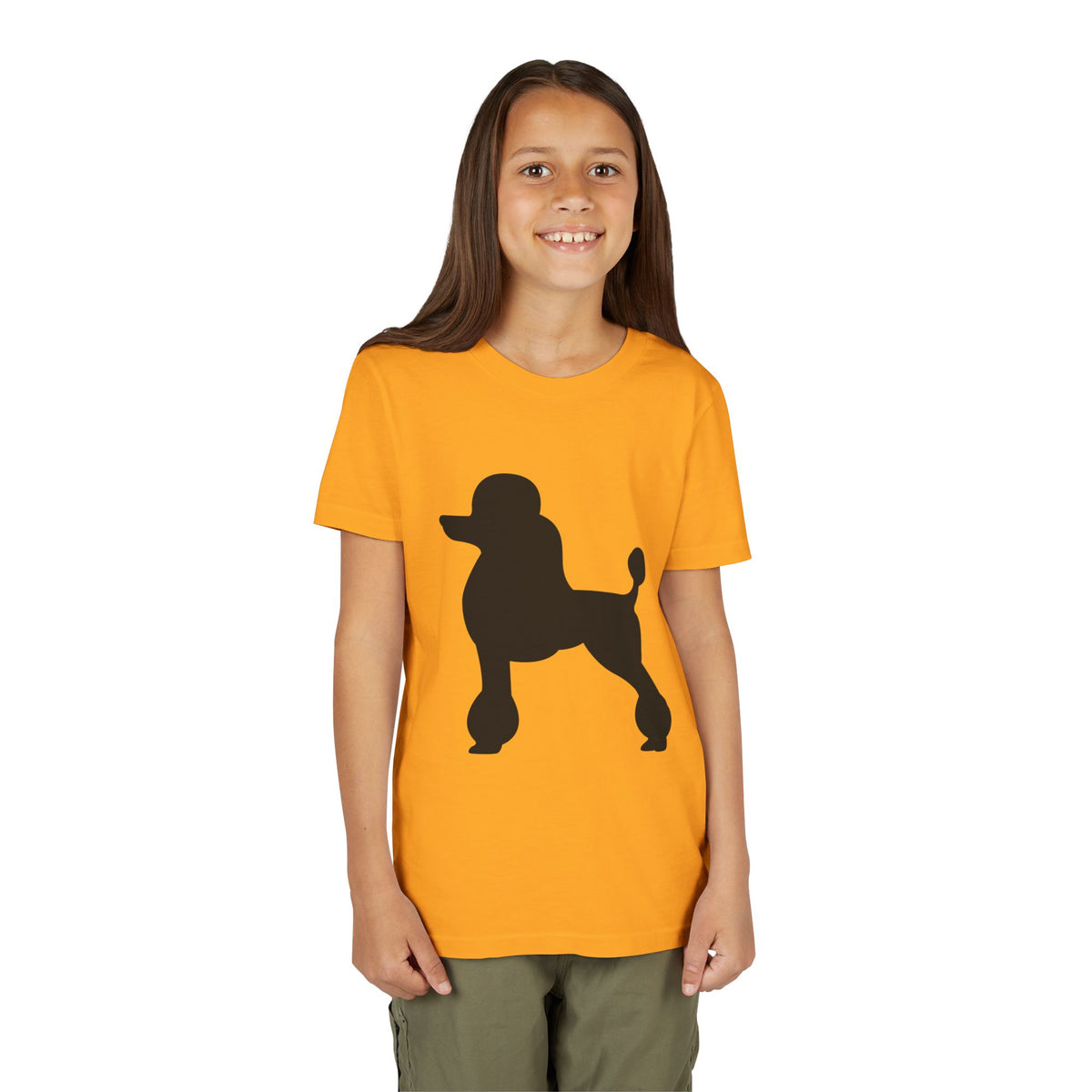 Poodle Silhouette Youth Unisex Short Sleeve Crewneck Tee