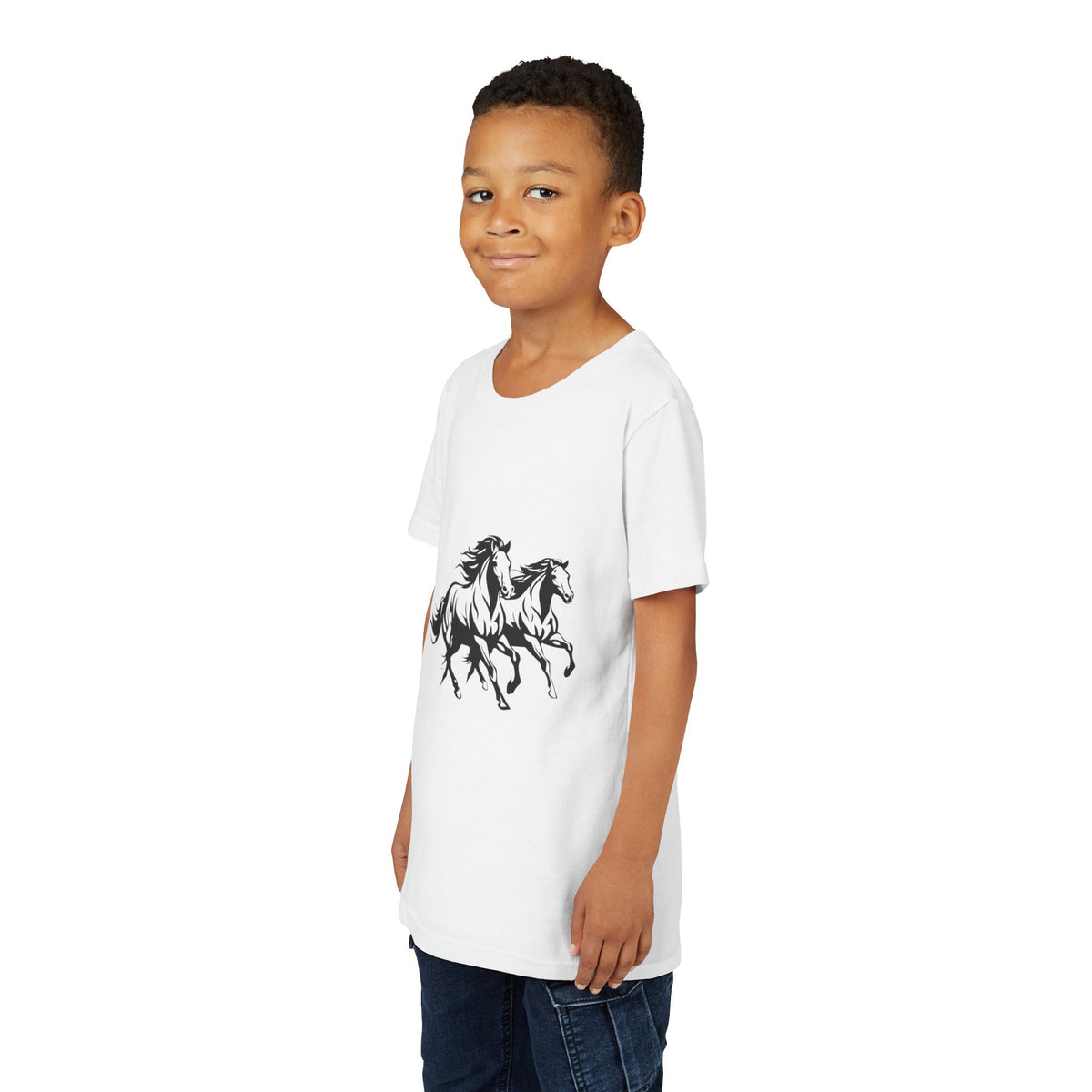 Horsin' Around Youth Unisex Short Sleeve Crewneck Tee