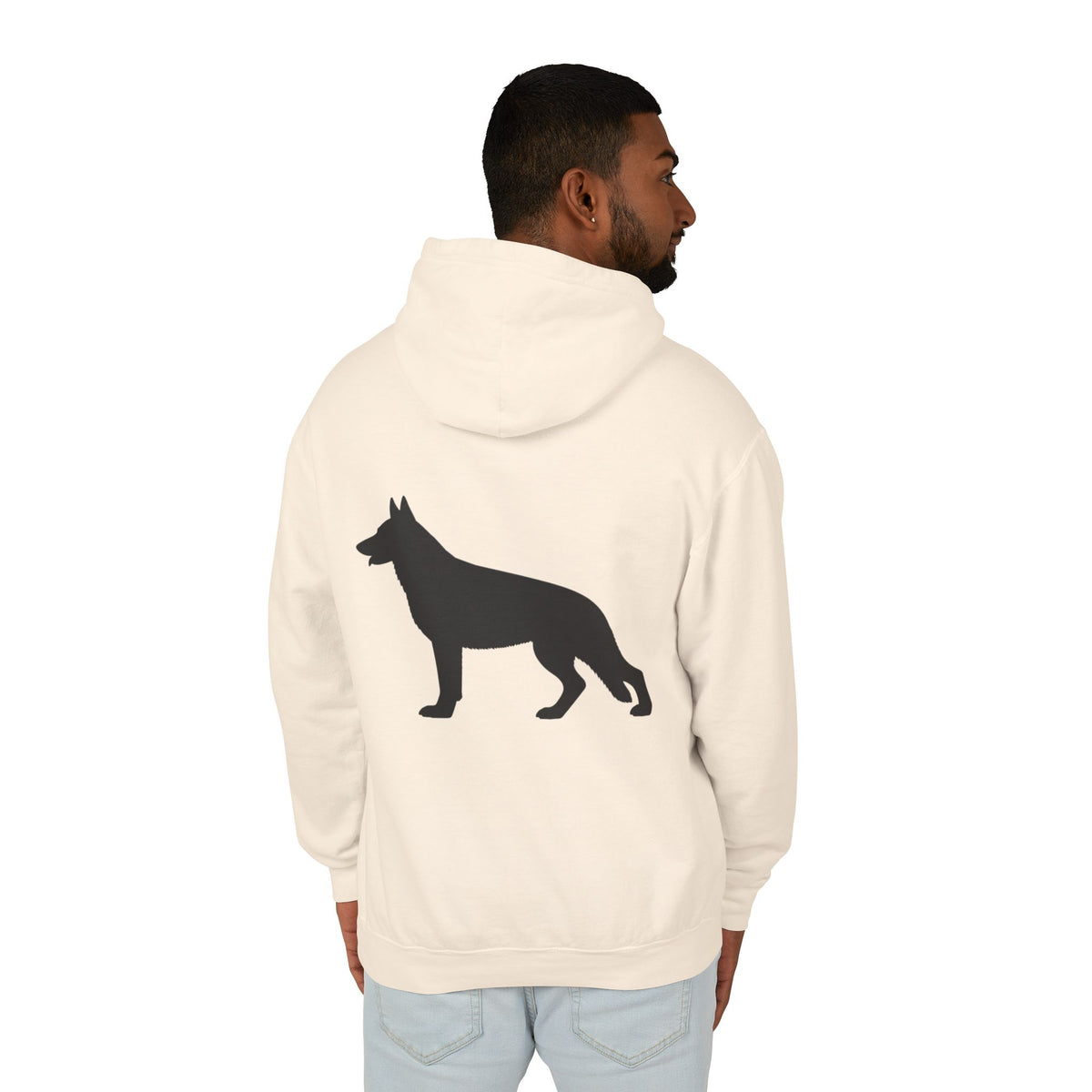 German Shepherd Silhouette Unisex Lightweight Hoodie