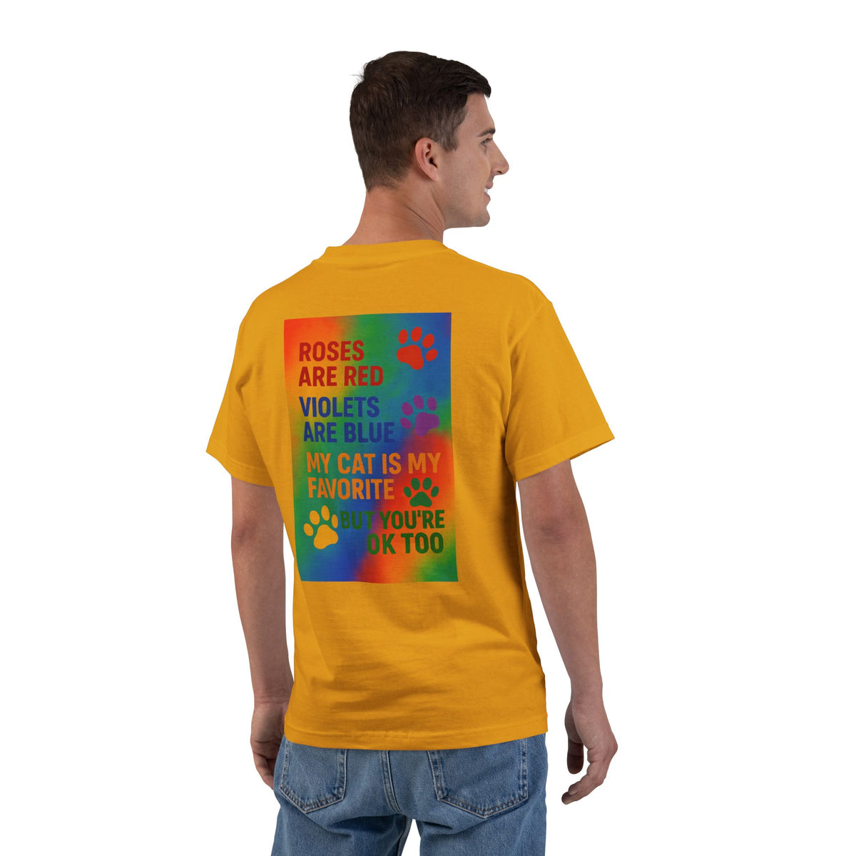 Roses Are Red Cat Men's Short-Sleeve Crewneck Tee