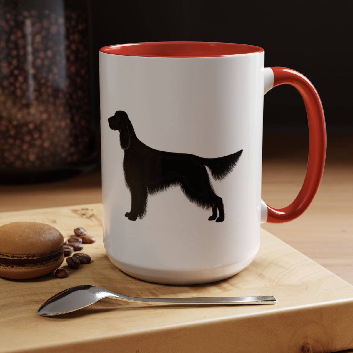 English Setter Silhouette 2-Tone Coffee Mug