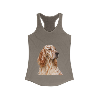 English Setter Head Women's Racerback Tank