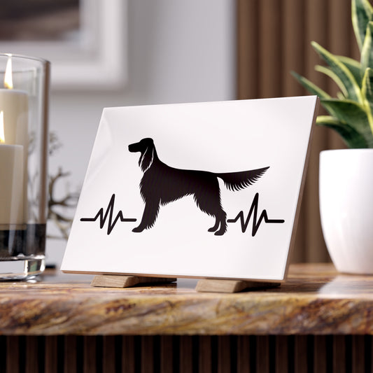My Heart Beats For English Setters Ceramic Photo Tile