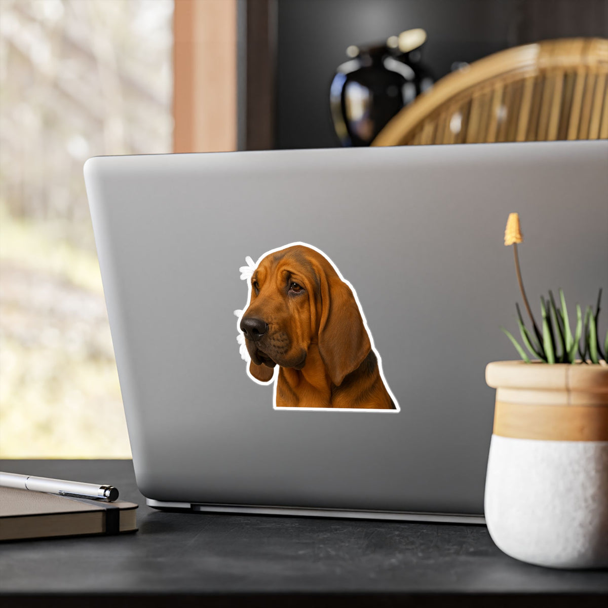 Bloodhound Head Vinyl Decal