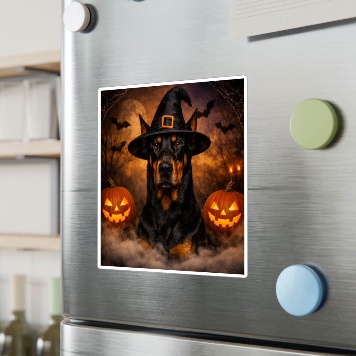 Witch Hat Pack Doberman Vinyl Decal