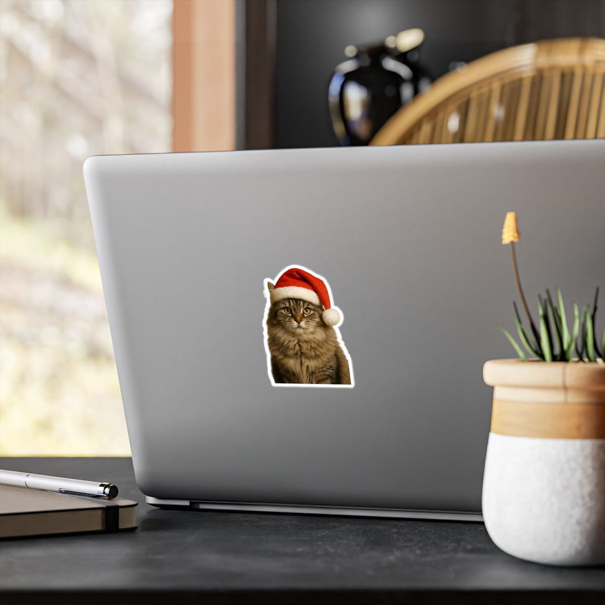 Santa Paws Cat Vinyl Decal