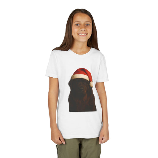 Santa Paws Newfie Youth Unisex Short Sleeve Crewneck Tee