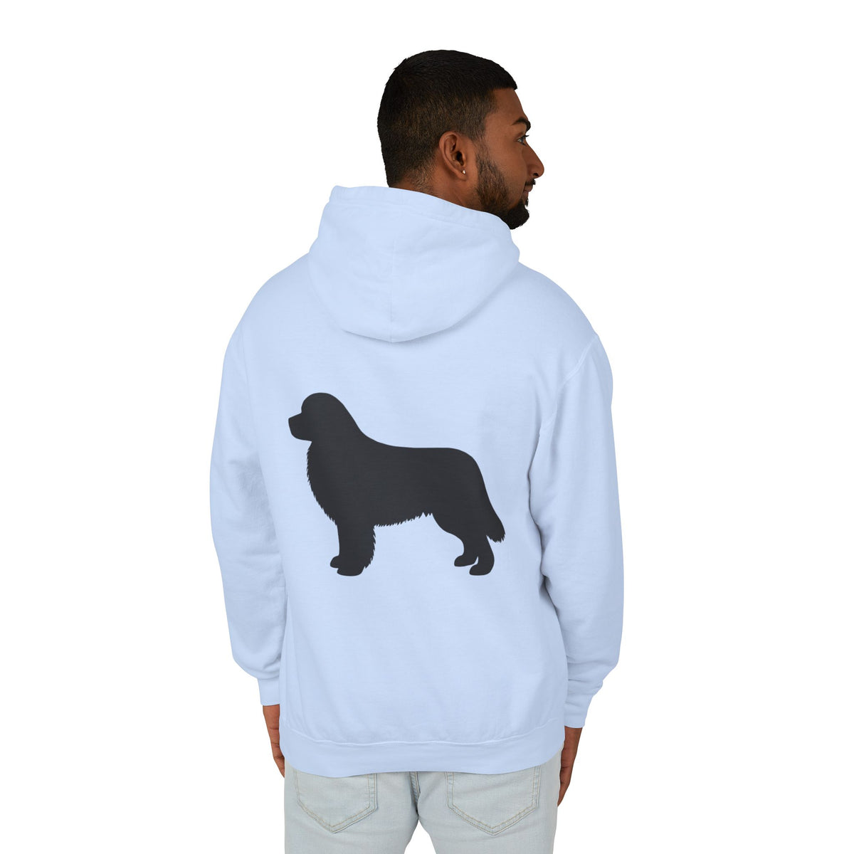 Newfie Silhouette Unisex Lightweight Hoodie