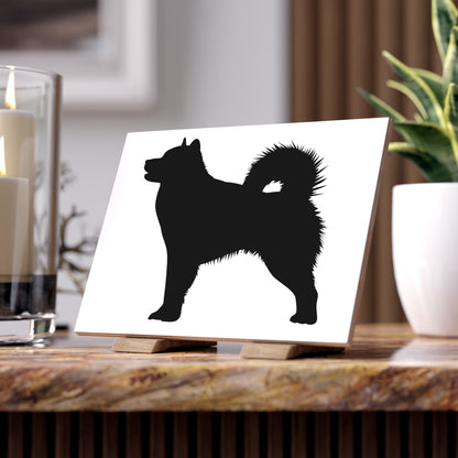 Malamute Silhouette Ceramic Photo Tile