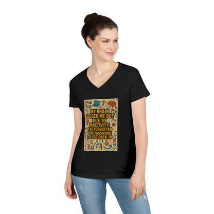 Logged Out Women's V-Neck Tee