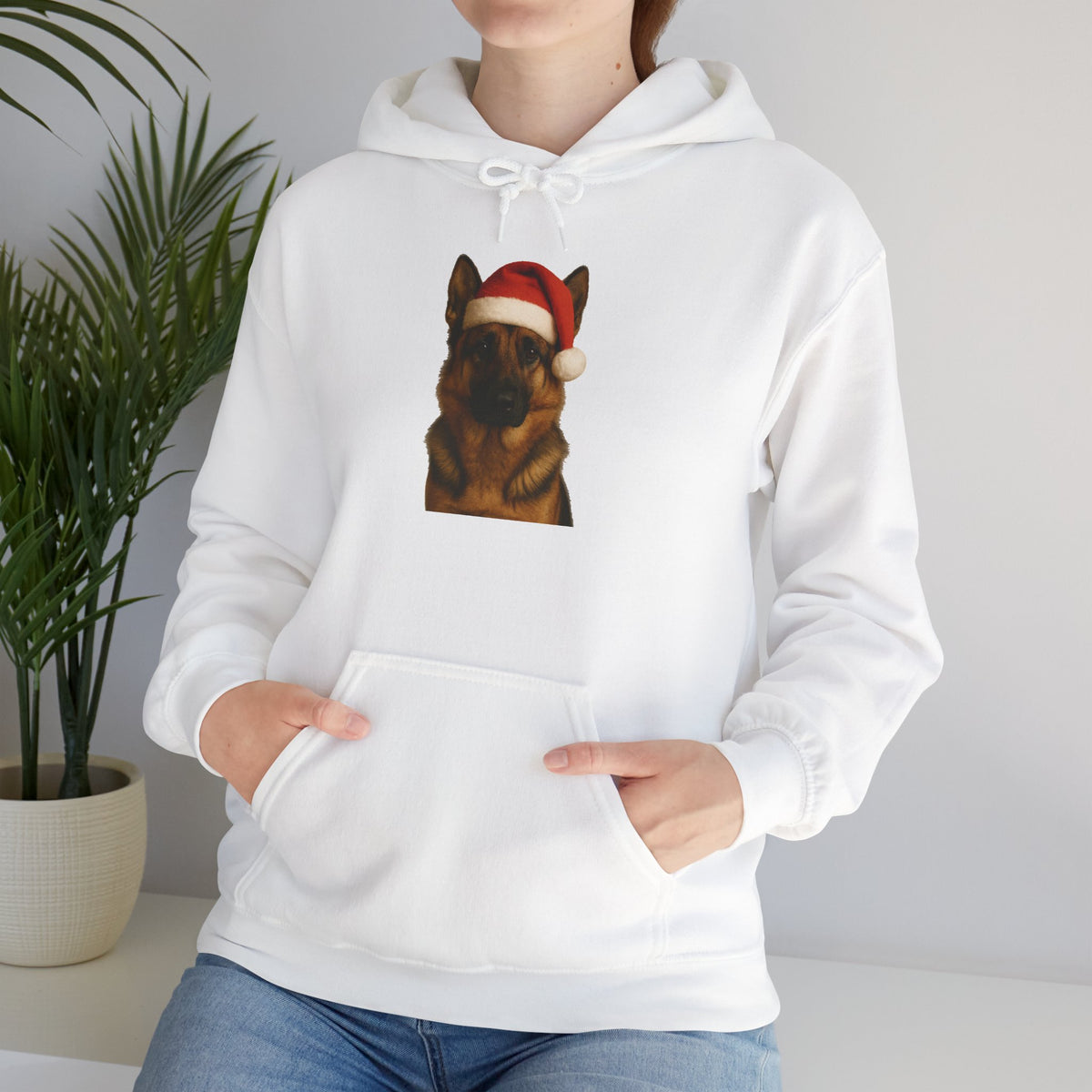 Santa Paws German Shepherd Unisex Hoodie