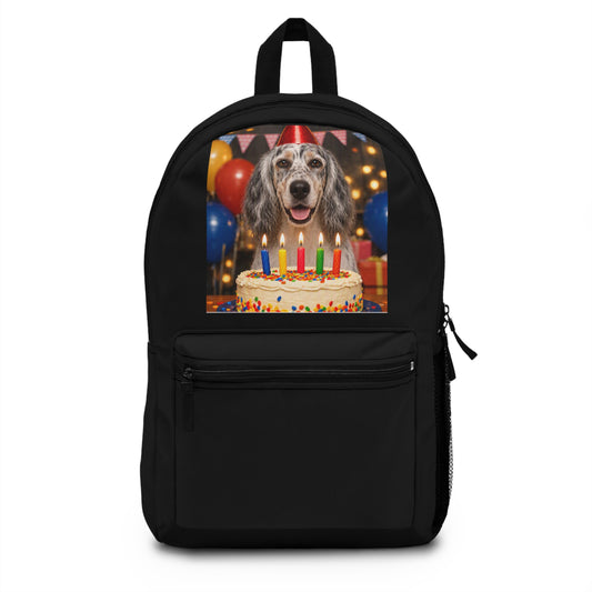 Birthday Buddy English Setter Backpack