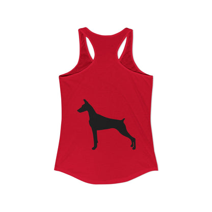 Doberman Silhouette Women's Racerback Tank