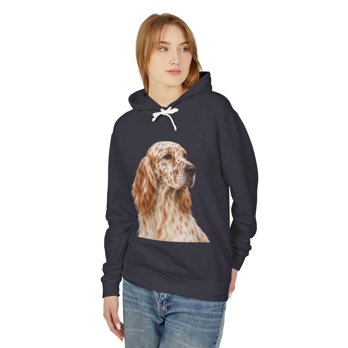 English Setter Head Unisex Lightweight Hoodie