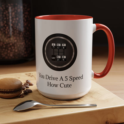 5 Speed How Cute 2-Tone Coffee Mug