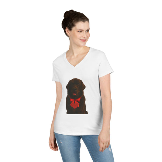 Cupid's Companion Newfie Women's V-Neck Tee