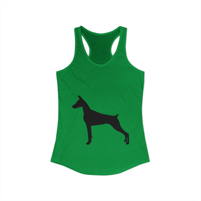 Doberman Silhouette Women's Racerback Tank