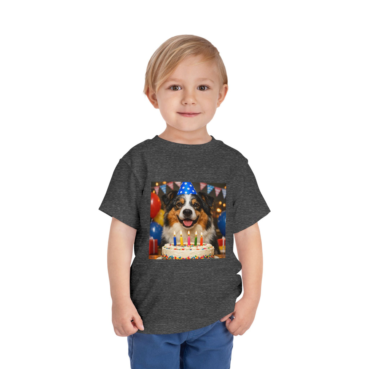 Birthday Buddy Aussie Toddler Unisex Short Sleeve Crewneck Tee