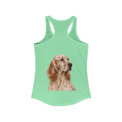 English Setter Head Women's Racerback Tank