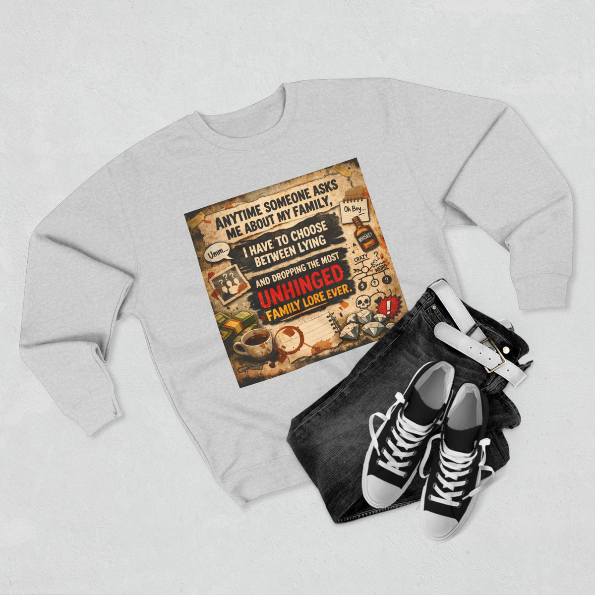 Unhinged Family Unisex Crewneck Sweatshirt
