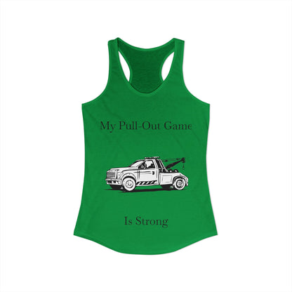 Pull Out Wheel Lift Tow Truck Women's Racerback Tank