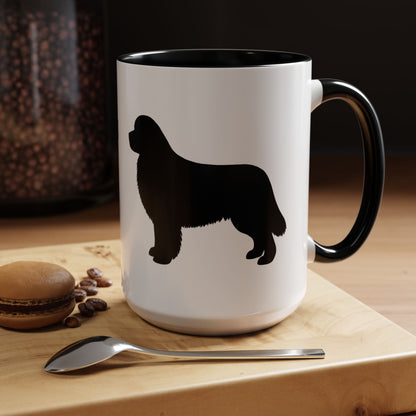 Newfie Silhouette 2-Tone Coffee Mug